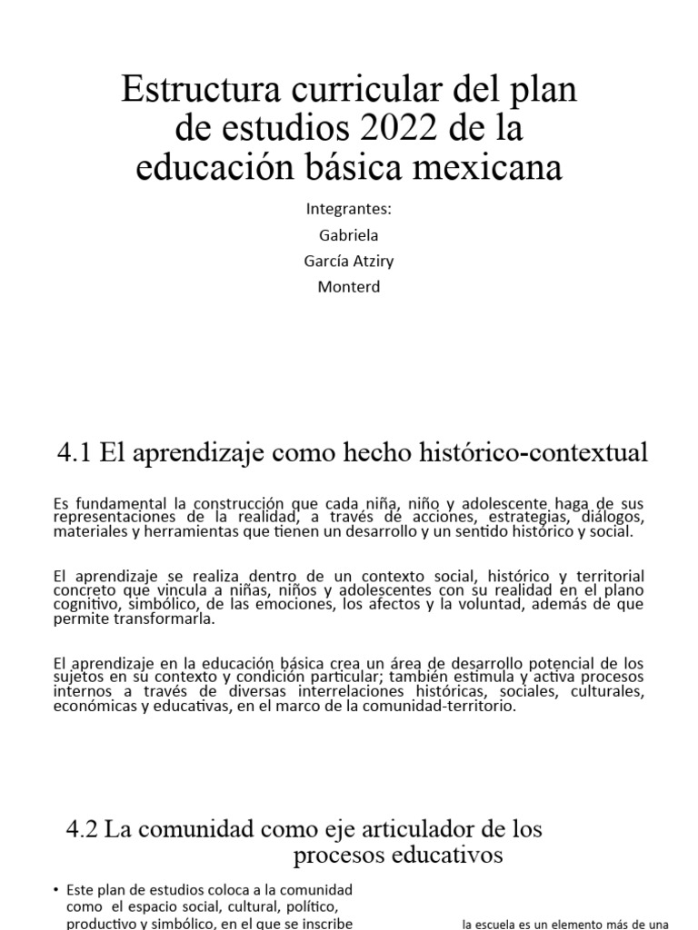 Estructura Curricular Del Plan de Estudios2022 | PDF | Educación de la ...