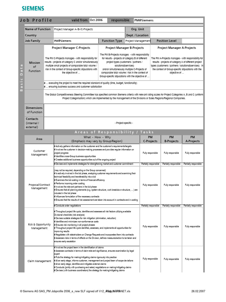 Siemens Project Manager Guide | PDF | Project Management | Risk Management