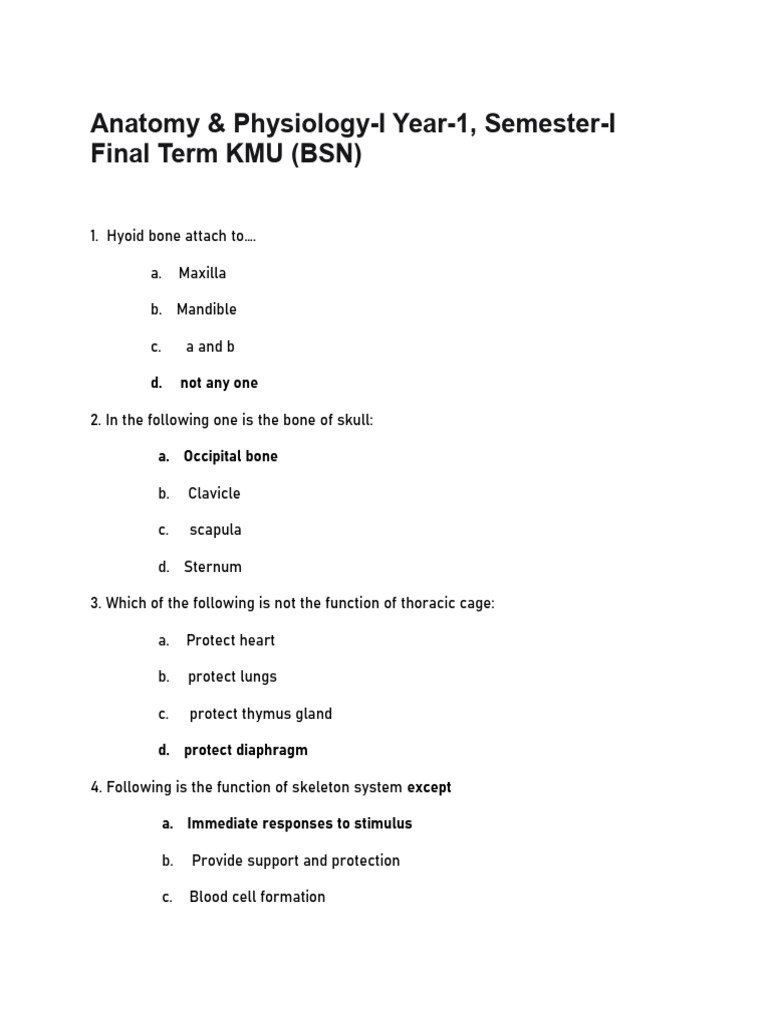 ANATOMY AND PHYSIOLOGY QUESTIONS PDF FREE DOWNLOAD visual data 5