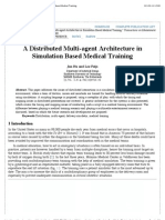A Distributed Multi-Agent Architecture in Simulation Based Medical Training