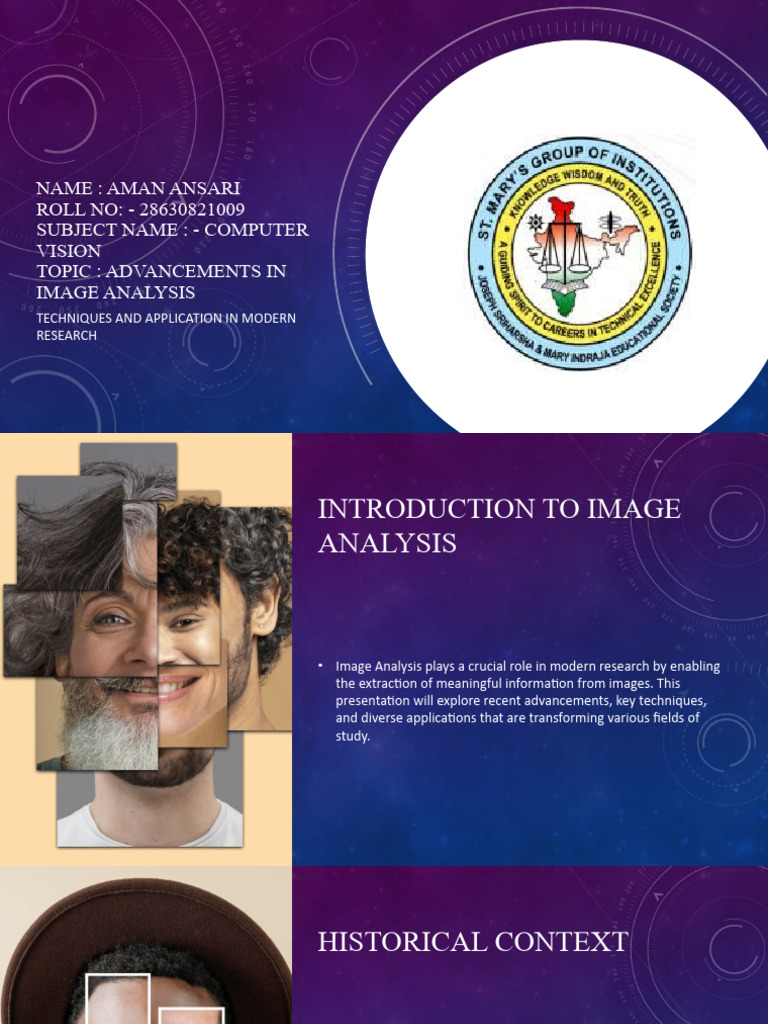 Image Analysis Advances in Research | PDF | Computer Vision | Machine ...