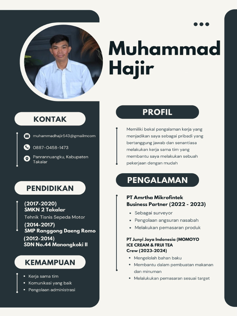 CV Muhammad Hajir - 20240601 - 142307 - 0000 | PDF