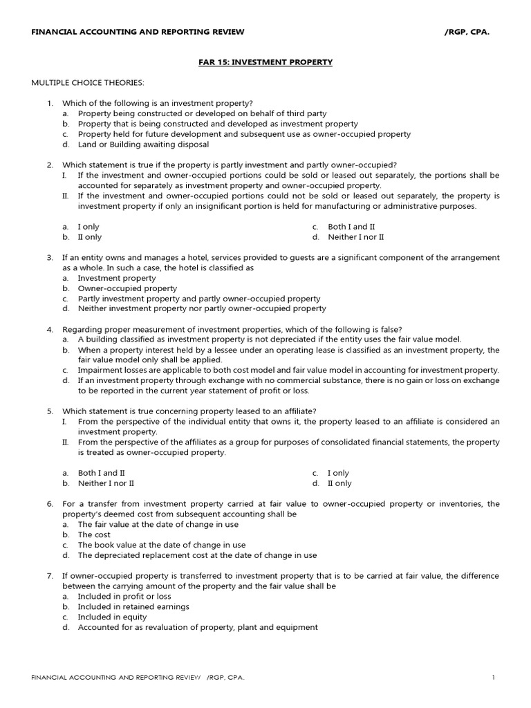 Far 15 investment property pdf fair value investing