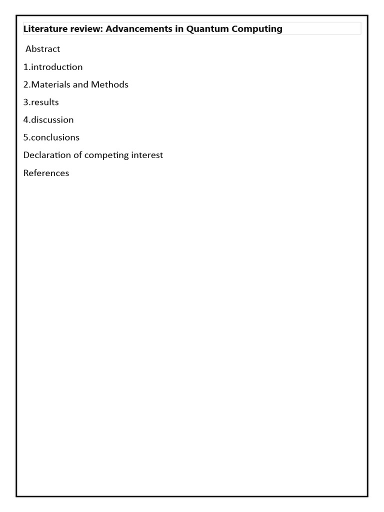 QUANTUM COMPUTING LITERATURE REVIEW visual data 3