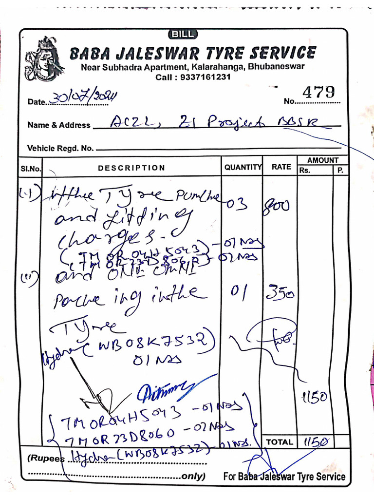 Tyre Bill.479 | PDF