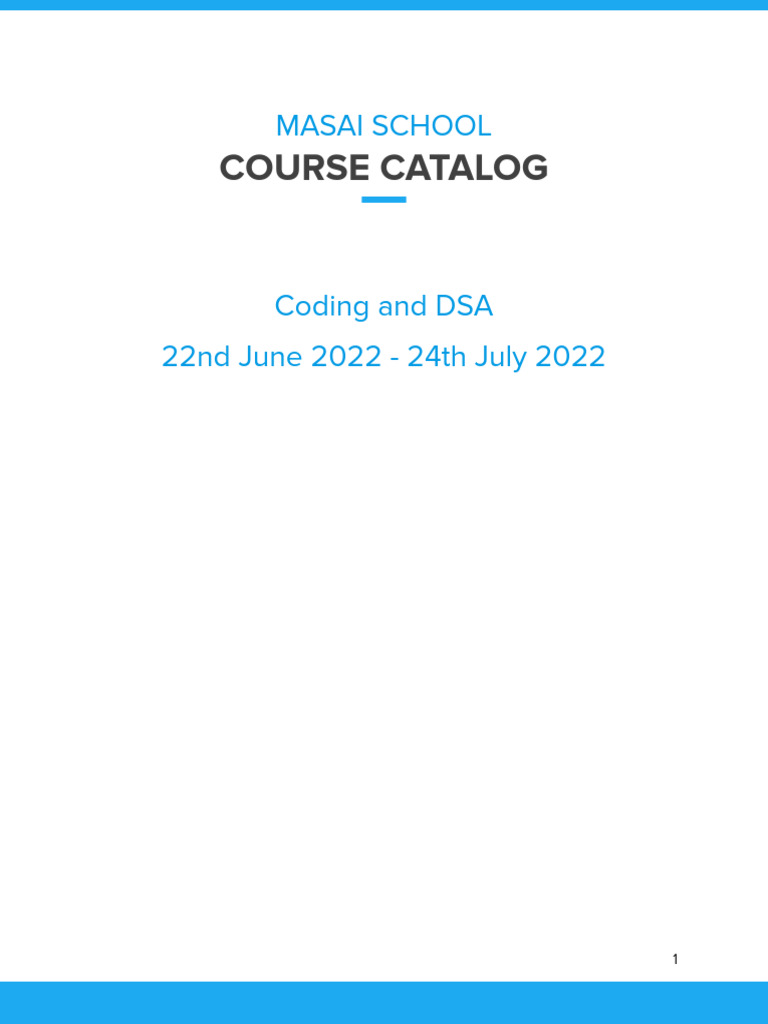 Block 17 - DSA & Coding Course Catalog v2 | PDF | Computer Programming ...