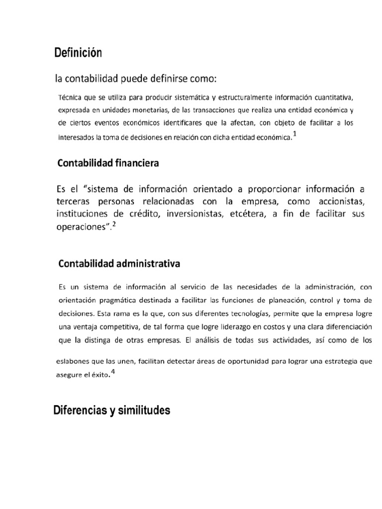Definicion de Contabilidad - Gestion Administrativa | PDF