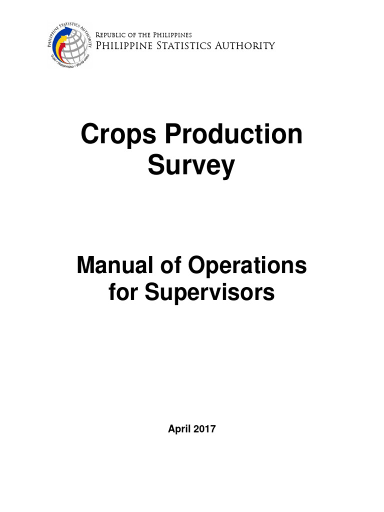Manual of Operations For Supervisors - CRPS | PDF | Sugarcane | Agriculture