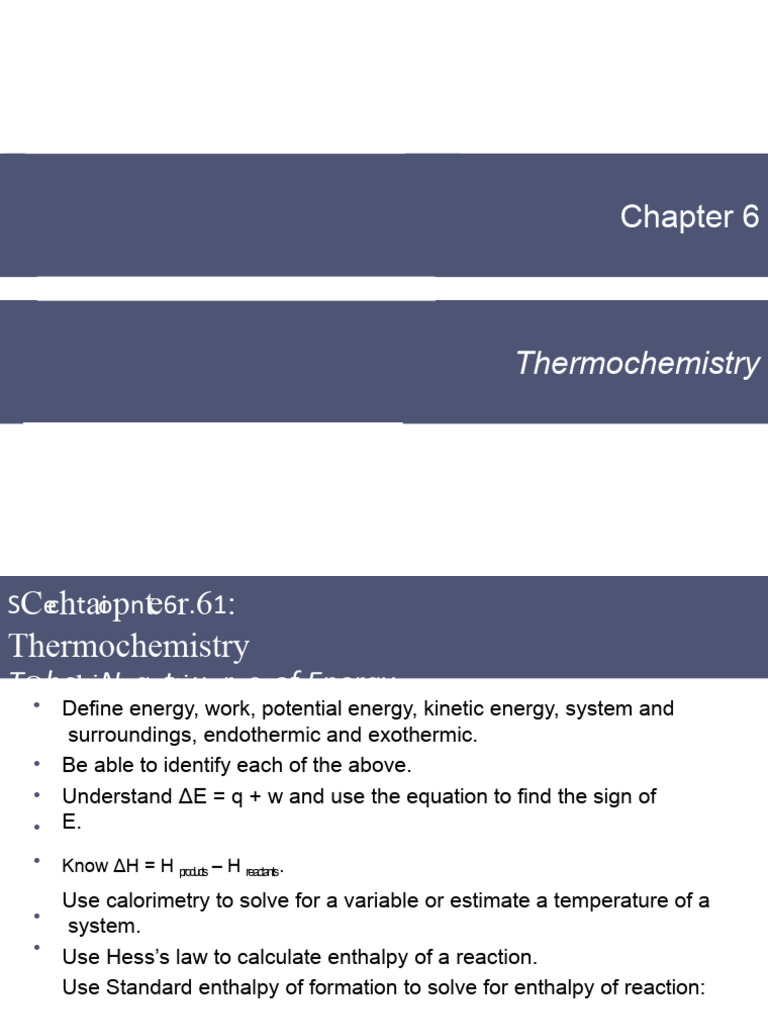 Thermochemistry: Energy and Enthalpy Concepts | PDF | Enthalpy | Heat