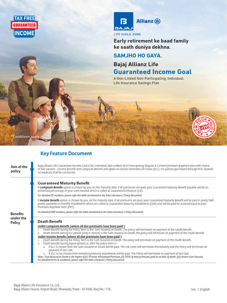 Guaranteed Income Goal | PDF | Insurance | Life Insurance