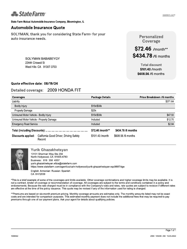 Auto Custom Quote | PDF