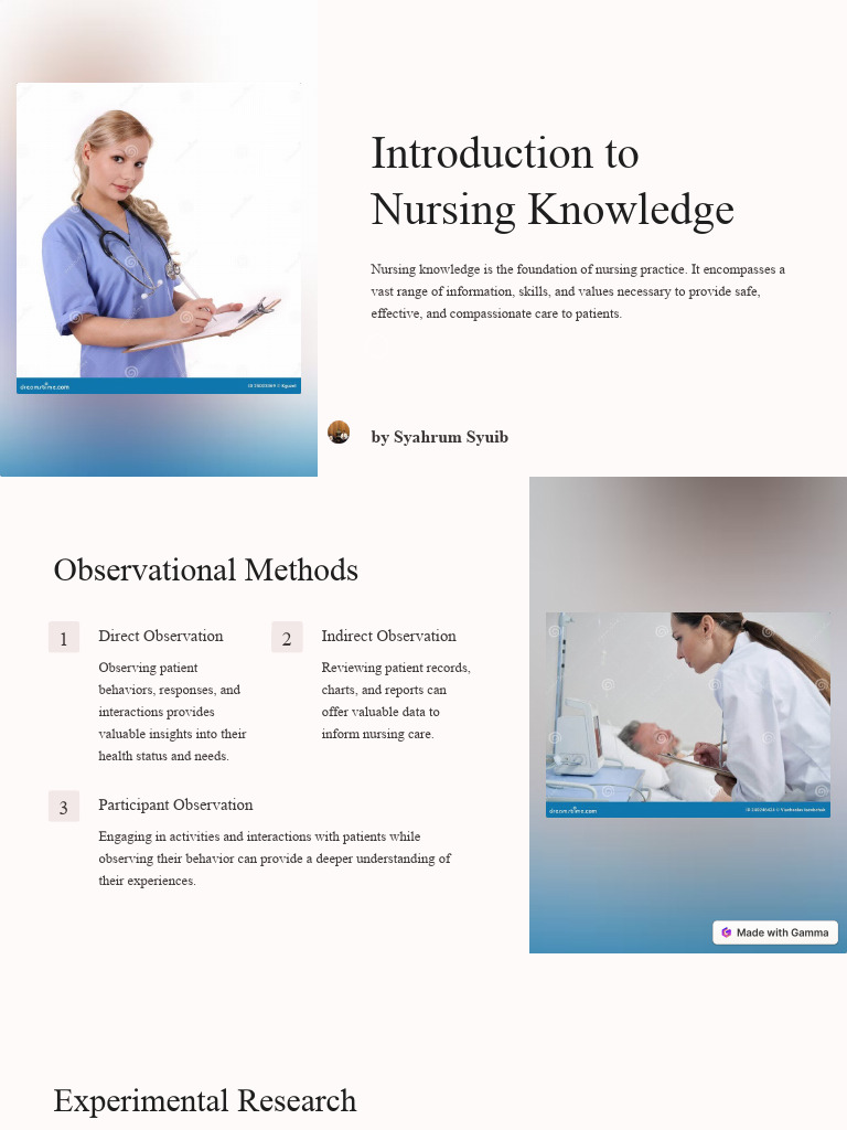 1f. Introduction To Nursing Knowledge | PDF | Experiment | Evidence ...
