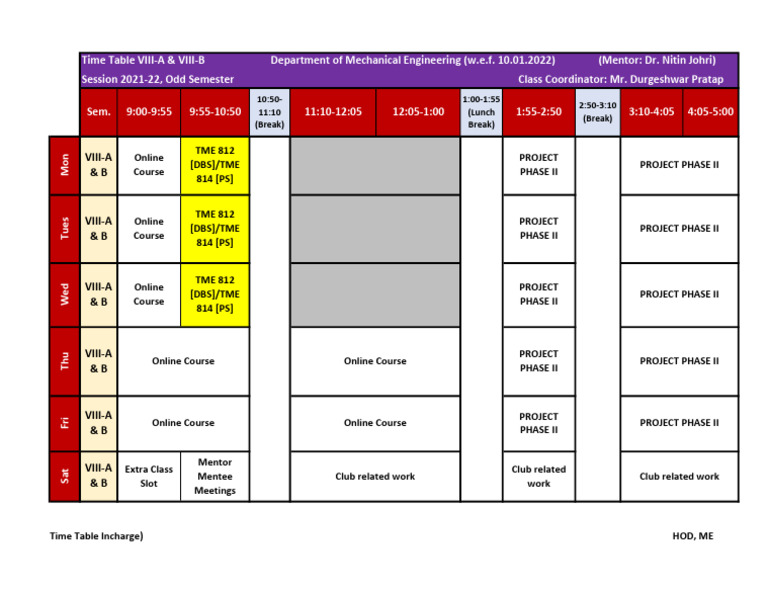 8 a b online time table pdf