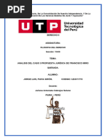 Analisis Del Caso 3 Propuesta Jurídica de Francisco Miro Quesada - Filosofia