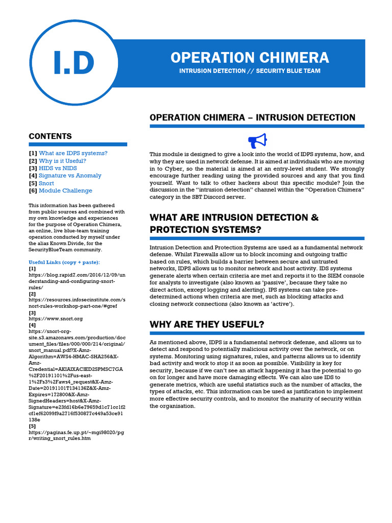Intrusion Detection Systems Overview | PDF | Internet Protocols | Port ...