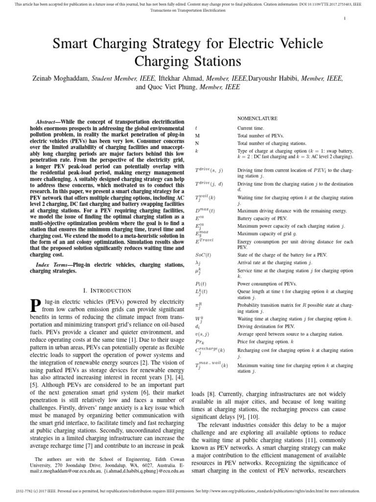 Smart Charging Strategy for PEV Stations | PDF | Plug In Hybrid ...