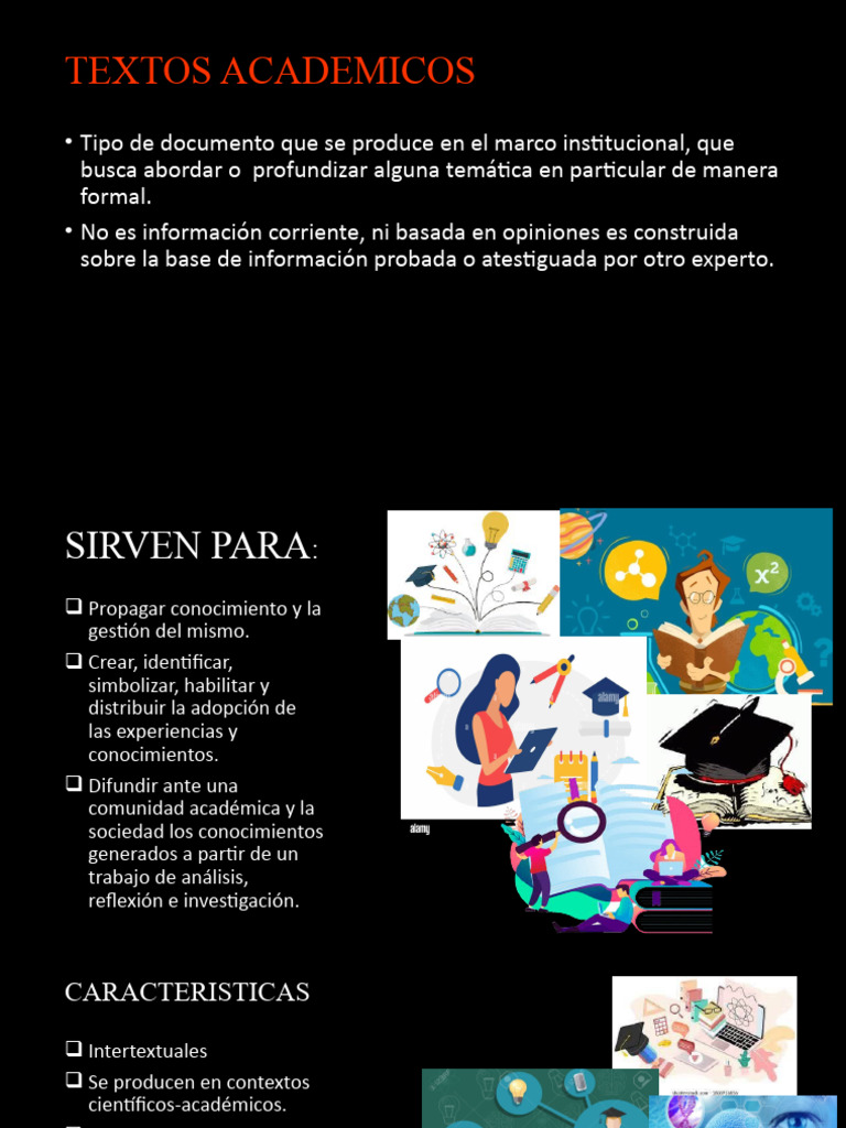 Tipos y Características de Textos Académicos | PDF