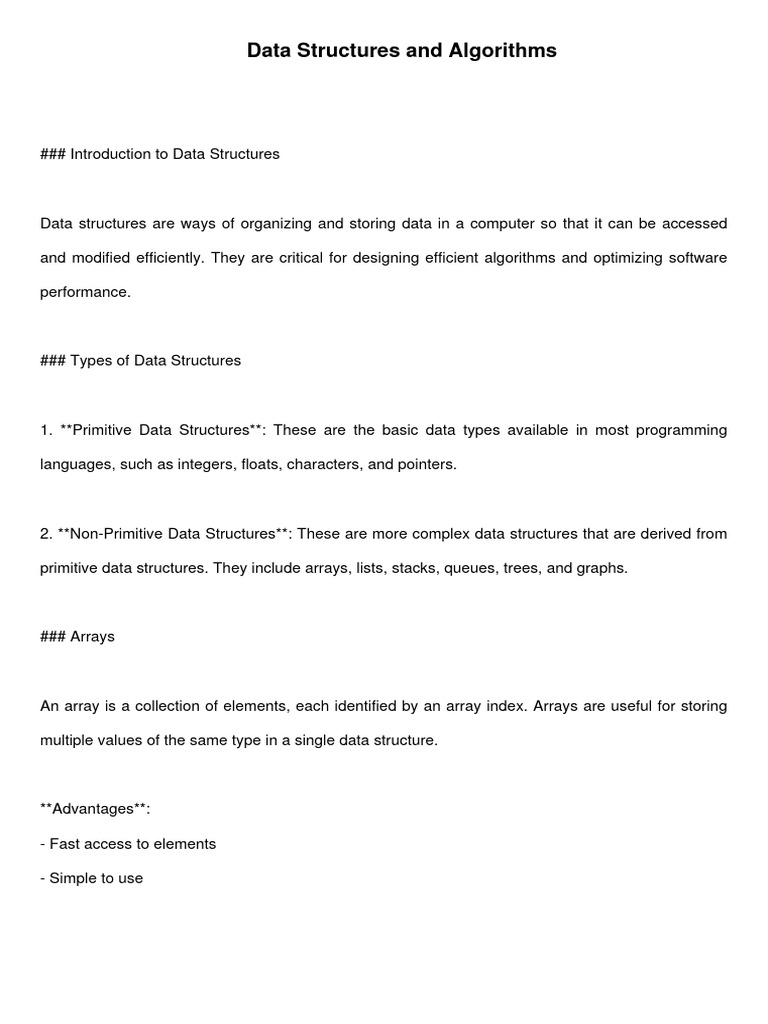 Data_Structures_and_Algorithms | PDF | Computer Data | Computer Science