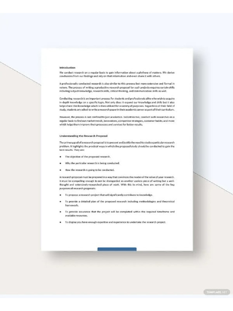 Research Proposal White Paper Template - JPG | PDF