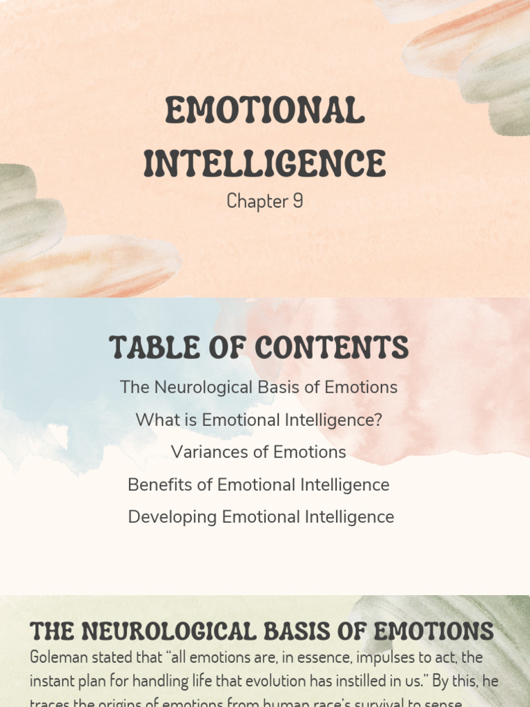Understanding Emotional Intelligence | PDF | Emotions | Emotional ...