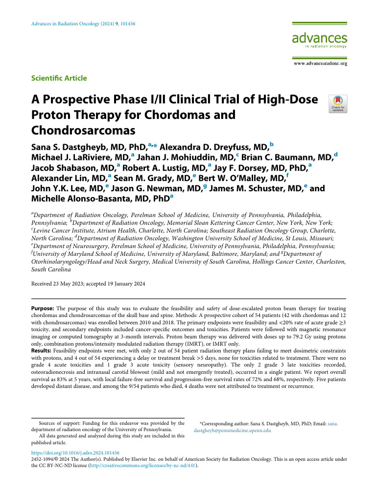 A Prospective Phase I/II Clinical Trial of High-Dose Proton Therapy For ...