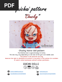 Chucky Horror Doll Pattern