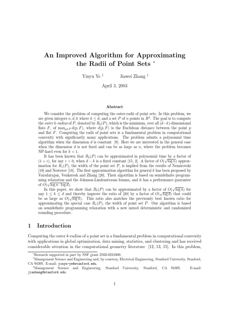 An Improved Algorithm For Approximating | PDF | Time Complexity | Logarithm