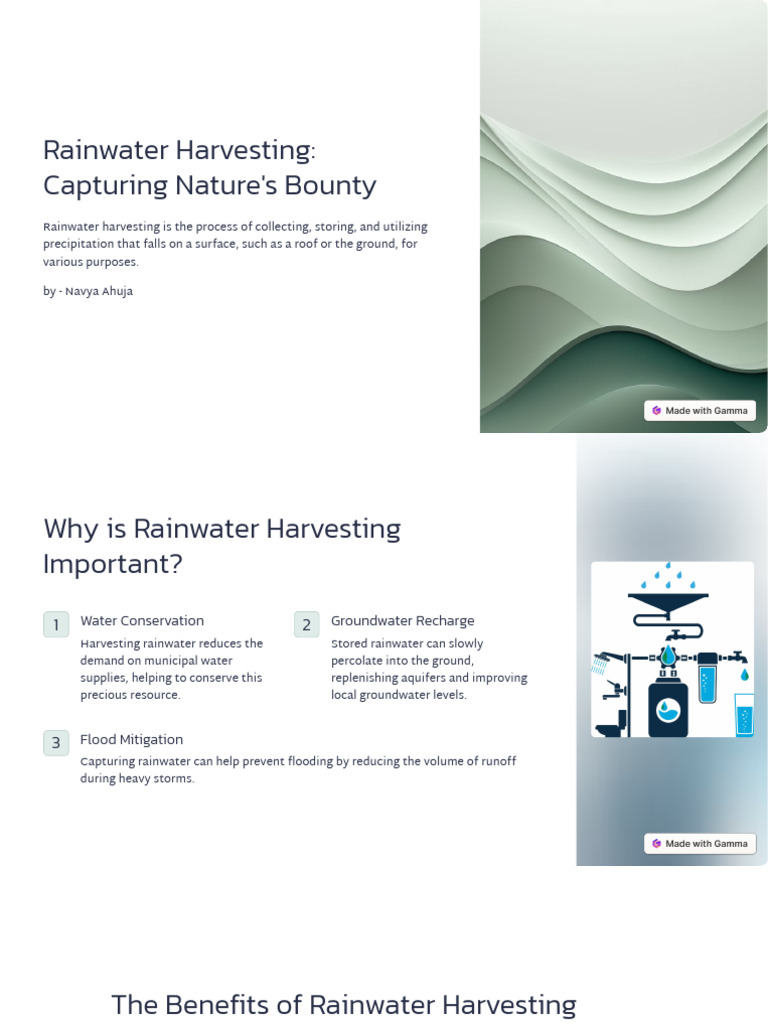 Rainwater Harvesting Benefits & Methods | PDF | Water | Surface Runoff