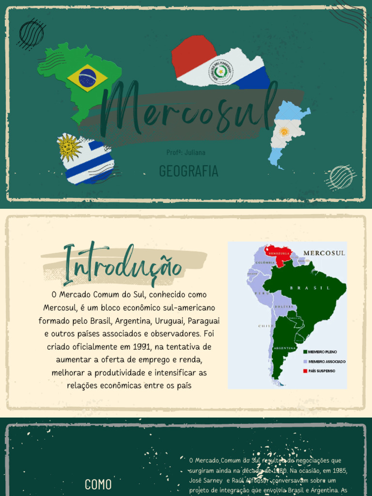 Mercosul: História e Objetivos Econômicos | PDF | Economias