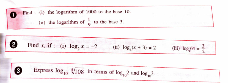The Logarithm Practice | PDF