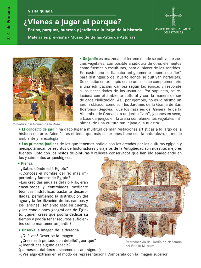 Historia y elementos de los jardines | PDF | Jardines | Granada