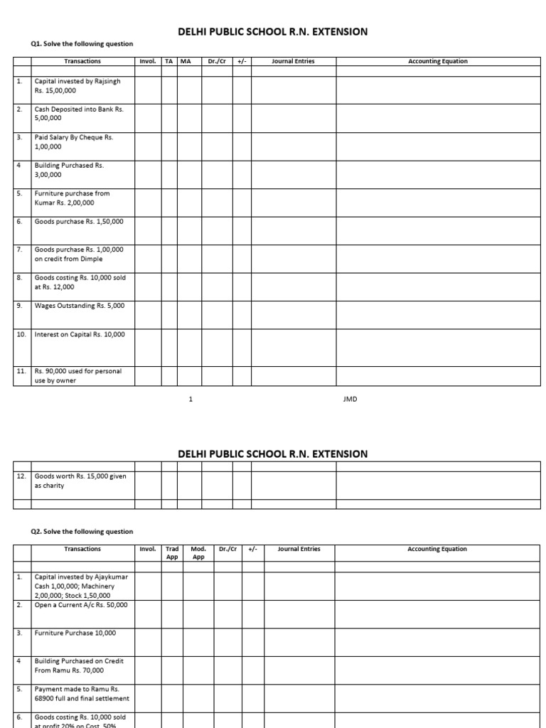Debit Credit Assignment 30-7-24 | PDF | Debits And Credits | Financial ...