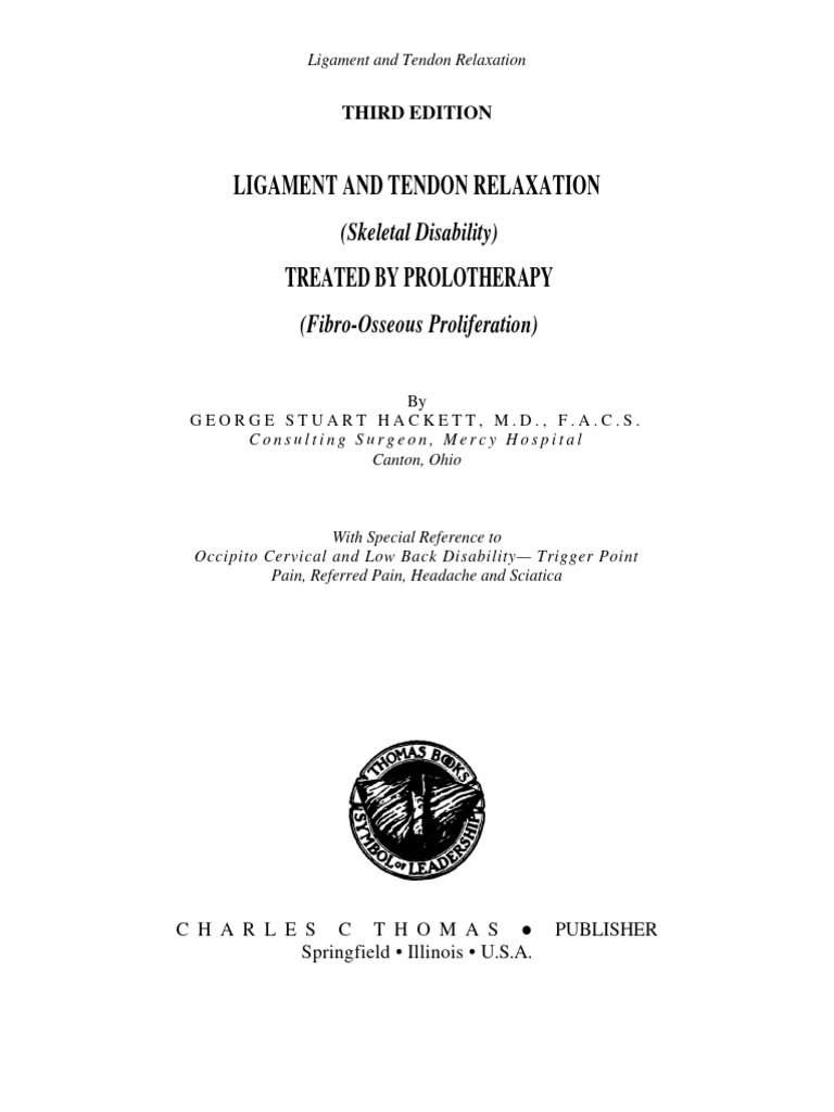 Ligament and tendon relaxation third edition pdf pain vertebral