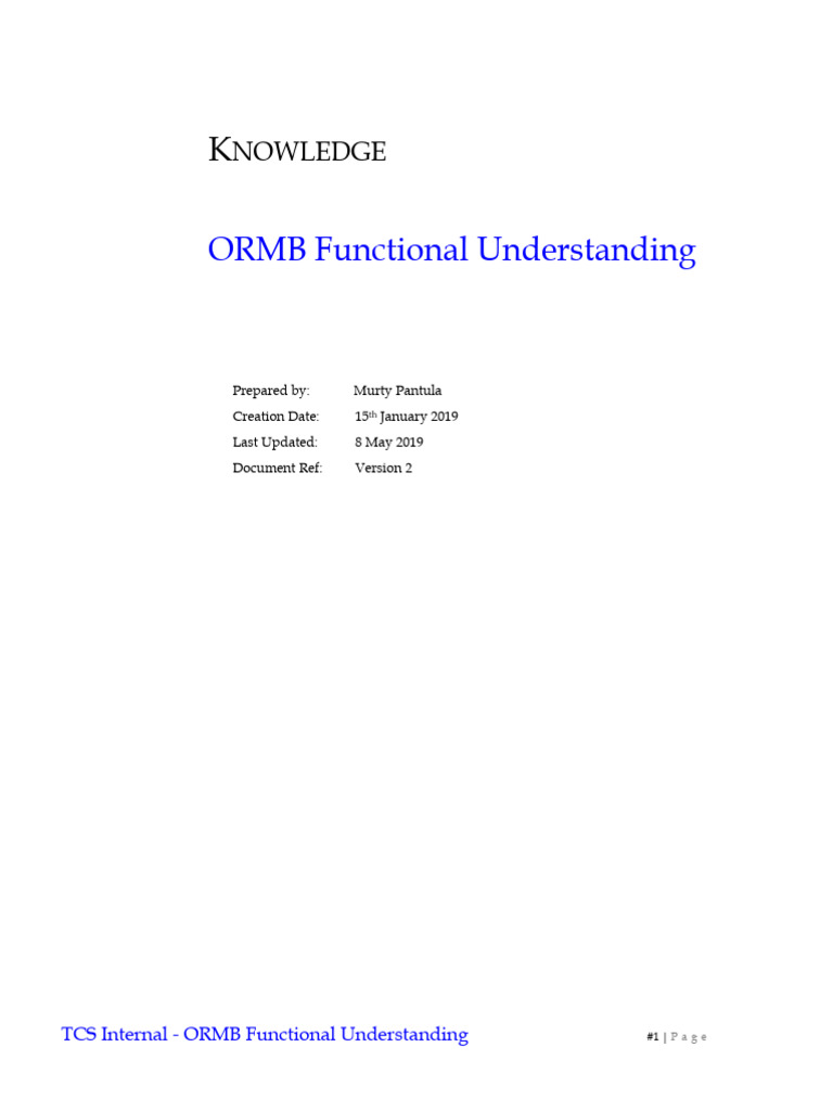 ORMB Functional Overview and Features | PDF | Debits And Credits | Invoice