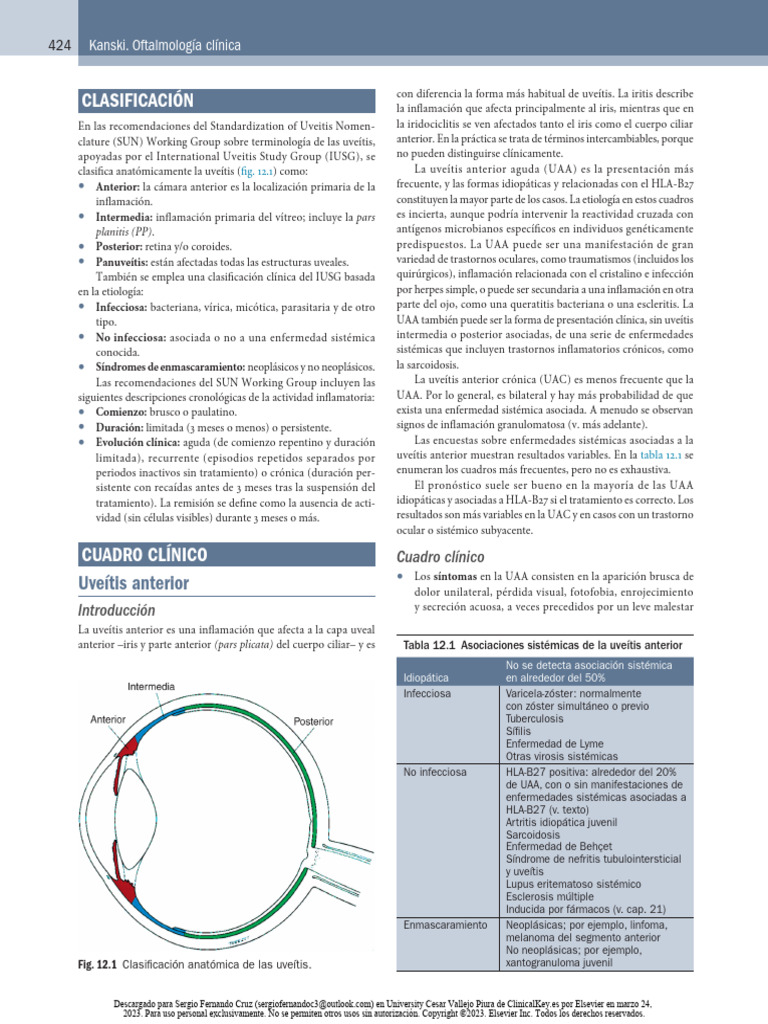 t5 Uveitis - Kanski | PDF | Inflamación | Especialidades Medicas
