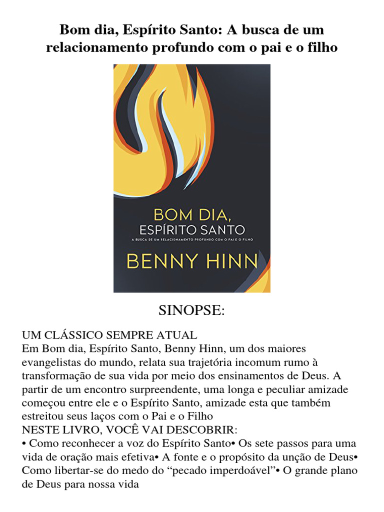 Bom Dia, Espírito Santo: Relacionamento Profundo | PDF