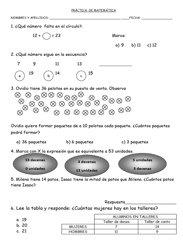 Práctica de Matemáticas para Niños | PDF | Hogar, jardinería y bricolaje