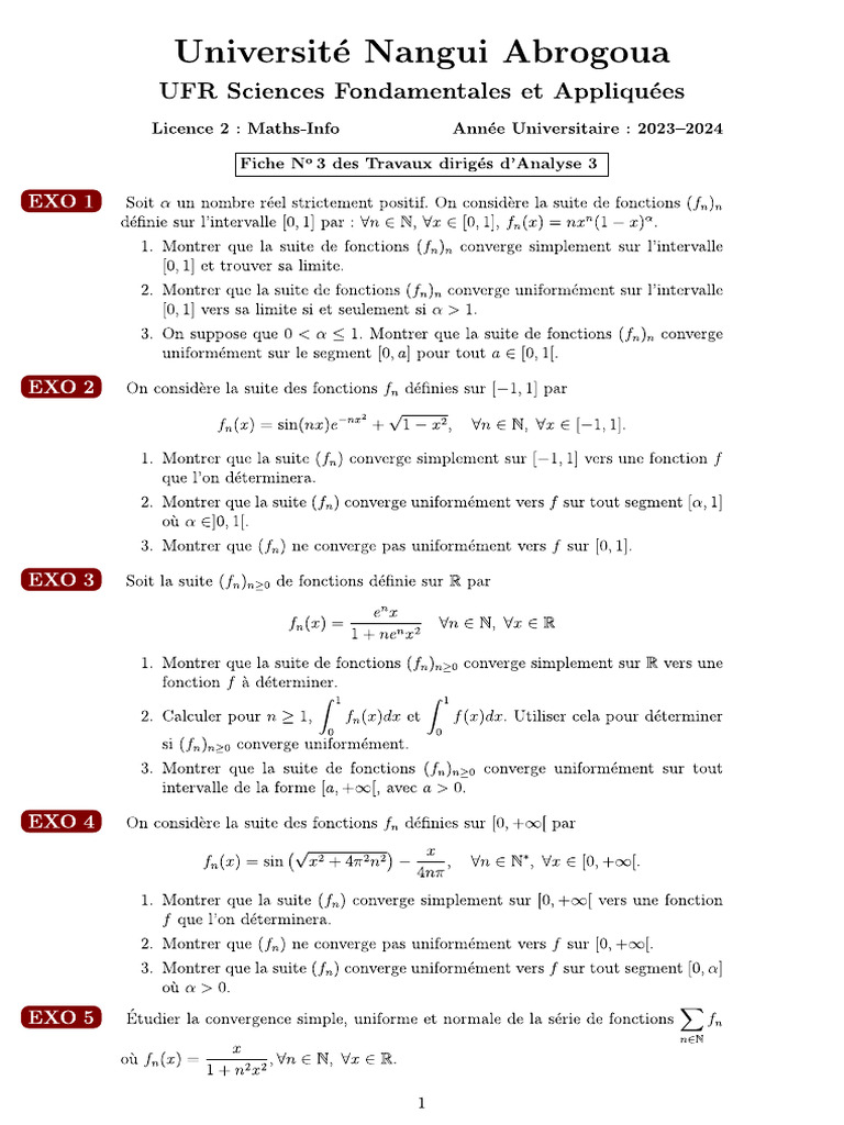 TD No 3 Analyse 3 | PDF