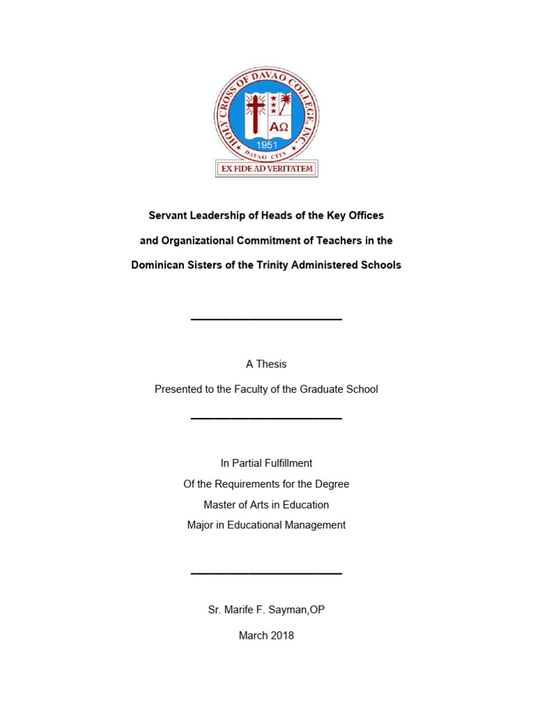 Servant Leadership and Teacher Commitment | PDF | Scientific Method ...