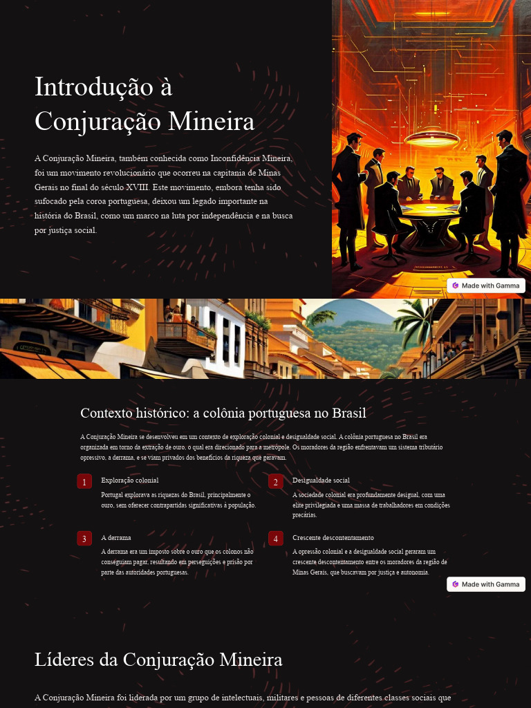 Conjuração Mineira: Luta por Independência | PDF | Brasil