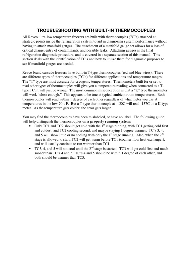 Troubleshooting with builtin thermocouples pdf thermocouple