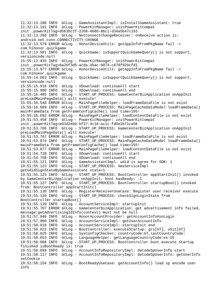 GameCenterBizApp Log Analysis | PDF | Computing | Software