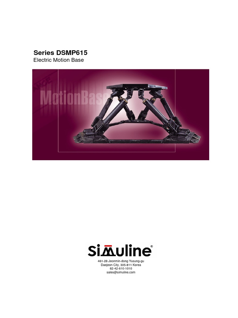 DSMP615 Electric Motion Base Specs | PDF