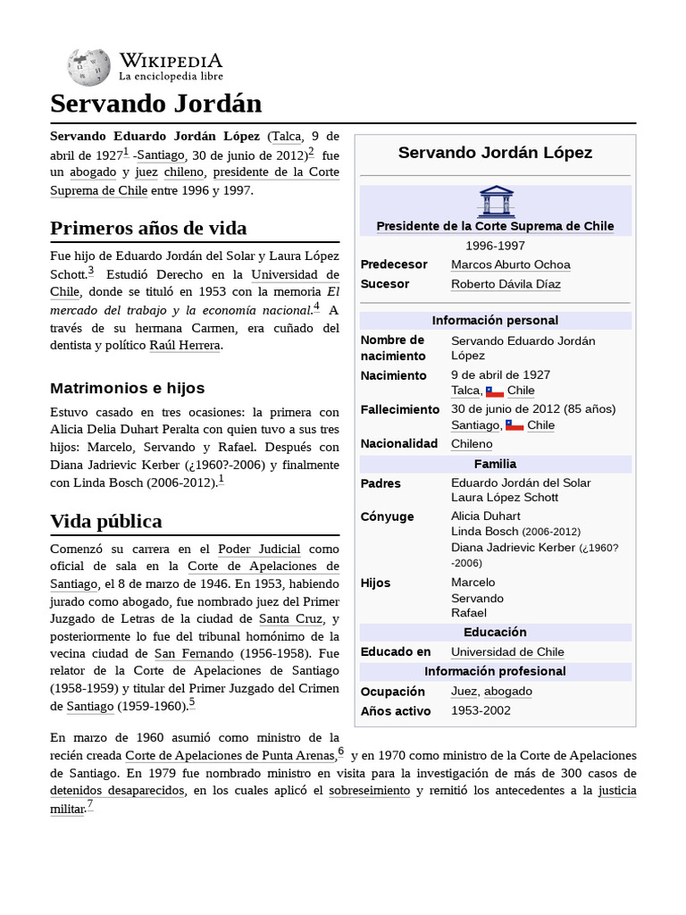 Servando Jordán | PDF | Chile | Justicia