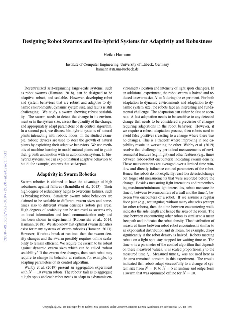 2020 Abstract | PDF | Robotics | Robot