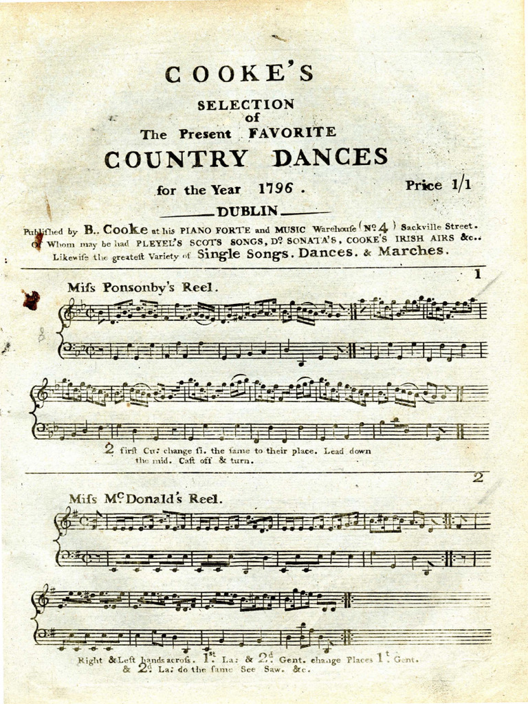 Country Dances and Reels Collection | PDF