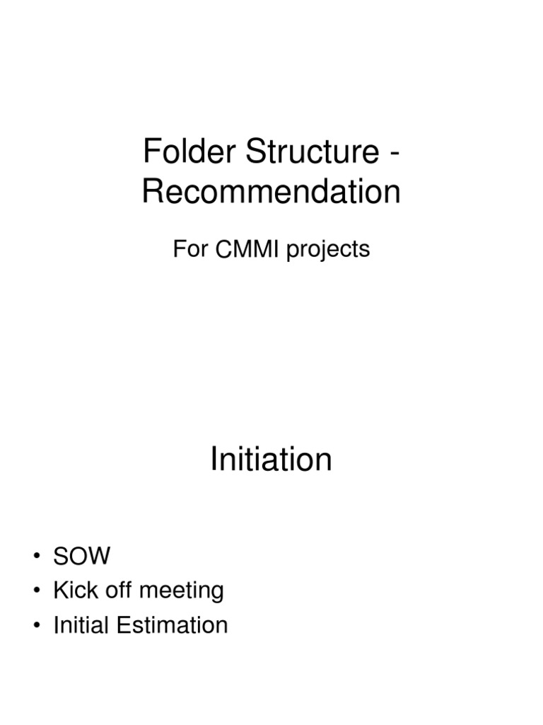 CMMI Project Folder Structure Guide | PDF