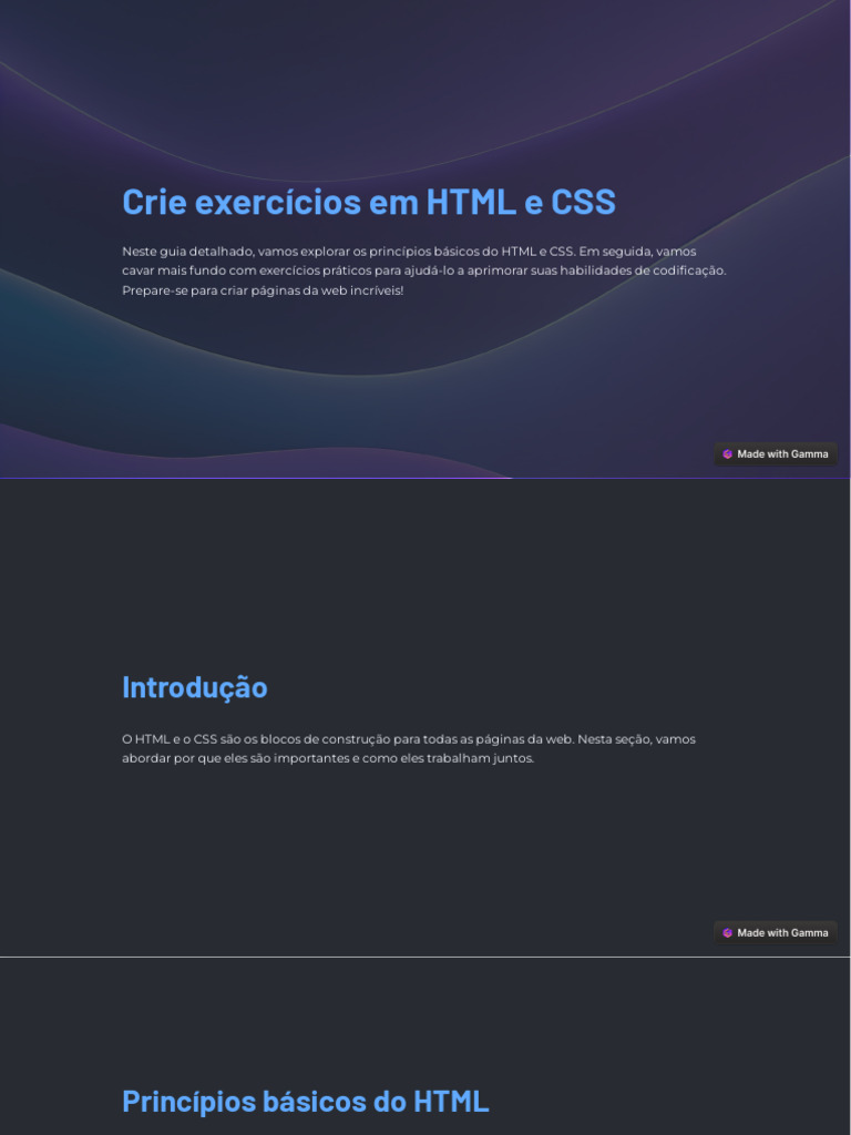 Crie Exercicios em HTML e CSS | PDF | Html | Rede mundial de computadores