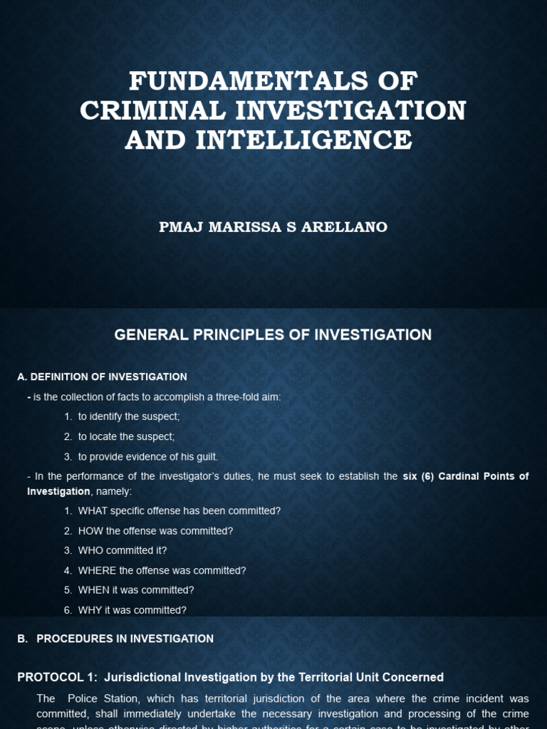 Fundamentals 3 | PDF | Crime Scene | Police