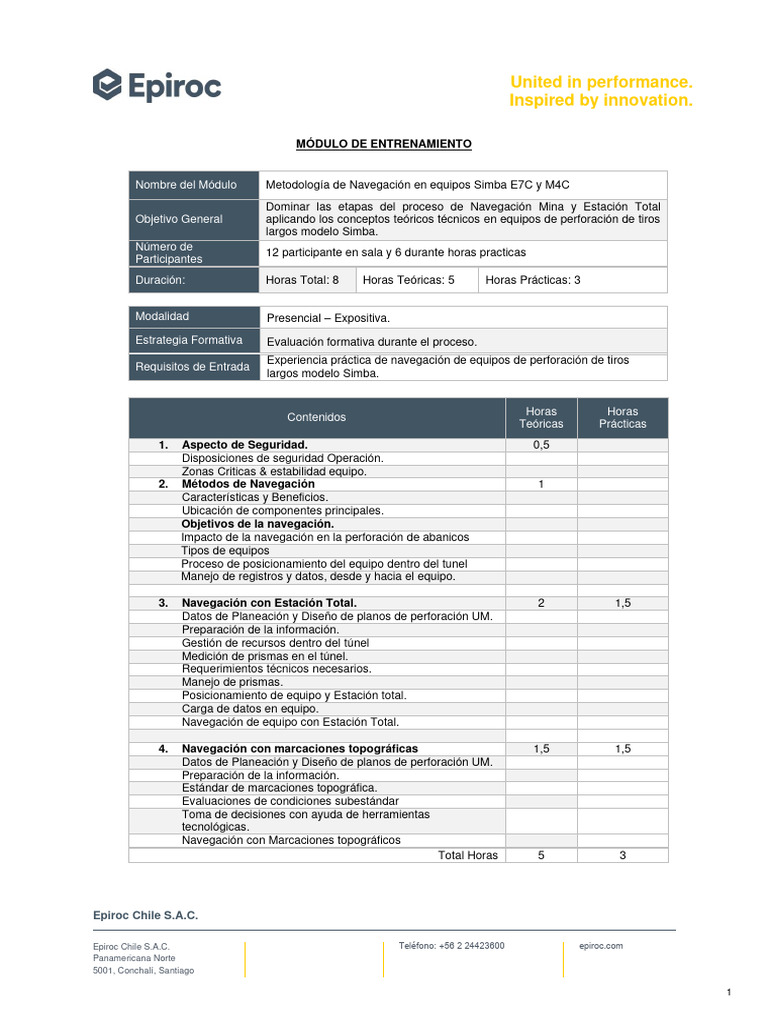 Entrenamiento en Navegación Simba E7C y M4C | PDF | Navegación